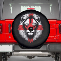 Majestic England Lion Face Graphic Spare Tire Cover Patriotic St. Georges Cross British Pride Heritage