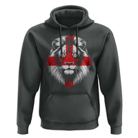 Majestic England Lion Face Graphic Hoodie Patriotic St. Georges Cross British Pride Heritage