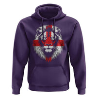 Majestic England Lion Face Graphic Hoodie Patriotic St. Georges Cross British Pride Heritage