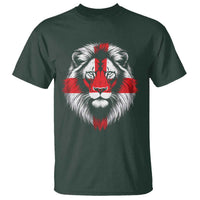 Majestic England Lion Face Graphic T Shirt Patriotic St. Georges Cross British Pride Heritage