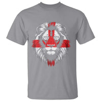 Majestic England Lion Face Graphic T Shirt Patriotic St. Georges Cross British Pride Heritage