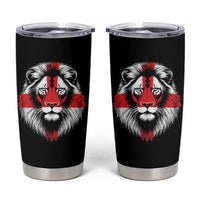 Majestic England Lion Face Graphic Tumbler Cup Patriotic St. Georges Cross British Pride Heritage