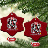 Roaring Lions England Football Pride Ceramic Ornament Retro Patriotic Soccer British Football Fans