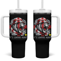 Roaring Lions England Football Pride Tumbler With Handle Retro Patriotic Soccer British Football Fans