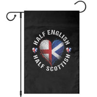 Half English Half Scottish Heritage Garden Flag Heart St Georges Cross and Saltire Pride