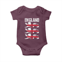 Vintage Three Lions England Pride Baby Onesie Patriotic Soccer British Football Fans