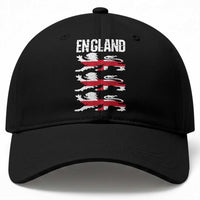 Vintage Three Lions England Pride Baseball Cap Patriotic Soccer British Football Fans