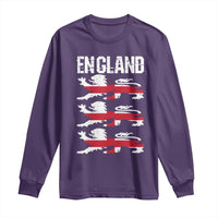 Vintage Three Lions England Pride Long Sleeve Shirt Patriotic Soccer British Football Fans