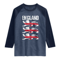 Vintage Three Lions England Pride Raglan Shirt Patriotic Soccer British Football Fans