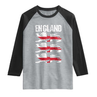 Vintage Three Lions England Pride Raglan Shirt Patriotic Soccer British Football Fans