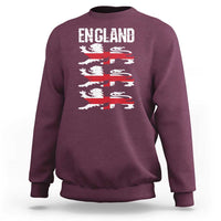 Vintage Three Lions England Pride Sweatshirt Patriotic Soccer British Football Fans