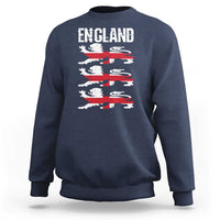Vintage Three Lions England Pride Sweatshirt Patriotic Soccer British Football Fans