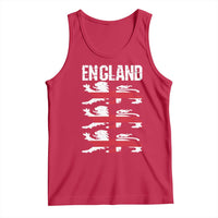 Vintage Three Lions England Pride Tank Top Patriotic Soccer British Football Fans
