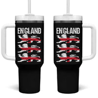 Vintage Three Lions England Pride Tumbler With Handle Patriotic Soccer British Football Fans