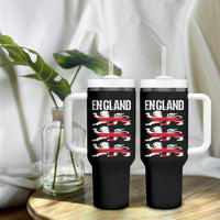 Vintage Three Lions England Pride Tumbler With Handle Patriotic Soccer British Football Fans