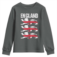 Vintage Three Lions England Pride Youth Sweatshirt Patriotic Soccer British Football Fans