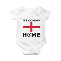It is Coming Home England Football Flag Baby Onesie Patriotic Soccer Fans St Georges Cross Heritage Pride