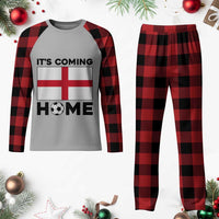 It is Coming Home England Football Flag Plaid Pajama Set Patriotic Soccer Fans St Georges Cross Heritage Pride