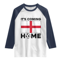 It is Coming Home England Football Flag Raglan Shirt Patriotic Soccer Fans St Georges Cross Heritage Pride