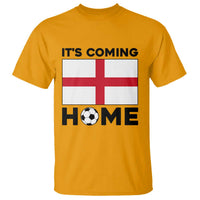 It is Coming Home England Football Flag T Shirt Patriotic Soccer Fans St Georges Cross Heritage Pride