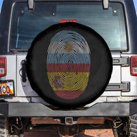 Argentina Spain Flag Fingerprint Graphic Spare Tire Cover Dual Heritage Spanish Argetine Pride Match Day