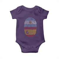 Argentina Spain Flag Fingerprint Graphic Baby Onesie Dual Heritage Spanish Argetine Pride Match Day