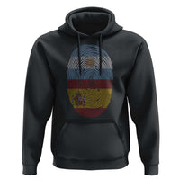 Argentina Spain Flag Fingerprint Graphic Hoodie Dual Heritage Spanish Argetine Pride Match Day