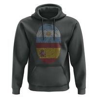 Argentina Spain Flag Fingerprint Graphic Hoodie Dual Heritage Spanish Argetine Pride Match Day
