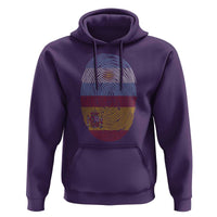 Argentina Spain Flag Fingerprint Graphic Hoodie Dual Heritage Spanish Argetine Pride Match Day
