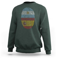 Argentina Spain Flag Fingerprint Graphic Sweatshirt Dual Heritage Spanish Argetine Pride Match Day