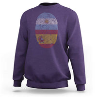 Argentina Spain Flag Fingerprint Graphic Sweatshirt Dual Heritage Spanish Argetine Pride Match Day