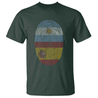 Argentina Spain Flag Fingerprint Graphic T Shirt Dual Heritage Spanish Argetine Pride Match Day