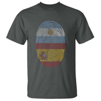 Argentina Spain Flag Fingerprint Graphic T Shirt Dual Heritage Spanish Argetine Pride Match Day