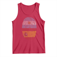 Argentina Spain Flag Fingerprint Graphic Tank Top Dual Heritage Spanish Argetine Pride Match Day