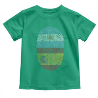Argentina Spain Flag Fingerprint Graphic Toddler T Shirt Dual Heritage Spanish Argetine Pride Match Day