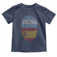 Argentina Spain Flag Fingerprint Graphic Toddler T Shirt Dual Heritage Spanish Argetine Pride Match Day