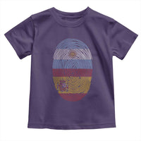 Argentina Spain Flag Fingerprint Graphic Toddler T Shirt Dual Heritage Spanish Argetine Pride Match Day