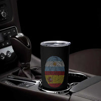 Argentina Spain Flag Fingerprint Graphic Tumbler Cup Dual Heritage Spanish Argetine Pride Match Day