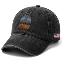 Argentina Spain Flag Fingerprint Graphic Washed Cotton Baseball Cap Dual Heritage Spanish Argetine Pride Match Day