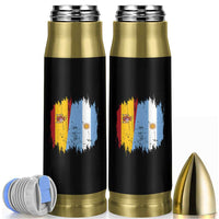 Argentina Spain Dual Heritage Flag Graphic Bullet Tumbler Vintage Spanish Argetine Match Day Pride