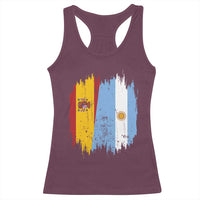 Argentina Spain Dual Heritage Flag Graphic Racerback Tank Top Vintage Spanish Argetine Match Day Pride