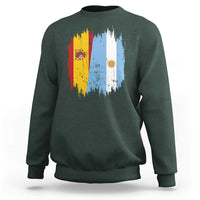 Argentina Spain Dual Heritage Flag Graphic Sweatshirt Vintage Spanish Argetine Match Day Pride