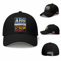 Retro ARG ESP Argentina Espana Flag Typography Graphic Baseball Cap Country Code Vintage Argentine Spainish Pride