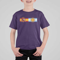 Spain Argentina Dual Flag Graphic T Shirt For Kid Mixed Roots Spanish Argentine Heritage Pride Match Day
