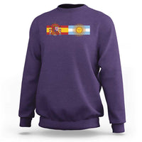 Spain Argentina Dual Flag Graphic Sweatshirt Mixed Roots Spanish Argentine Heritage Pride Match Day