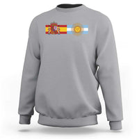 Spain Argentina Dual Flag Graphic Sweatshirt Mixed Roots Spanish Argentine Heritage Pride Match Day