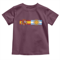 Spain Argentina Dual Flag Graphic Toddler T Shirt Mixed Roots Spanish Argentine Heritage Pride Match Day