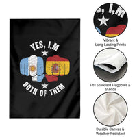 Yes Im Both Of Them Argentina Spain Fist Bump Graphic Garden Flag Proud Spanish Argentine Dual Heritage Pride Match Day