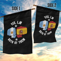 Yes Im Both Of Them Argentina Spain Fist Bump Graphic Garden Flag Proud Spanish Argentine Dual Heritage Pride Match Day