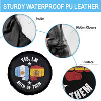 Yes Im Both Of Them Argentina Spain Fist Bump Graphic Spare Tire Cover Proud Spanish Argentine Dual Heritage Pride Match Day